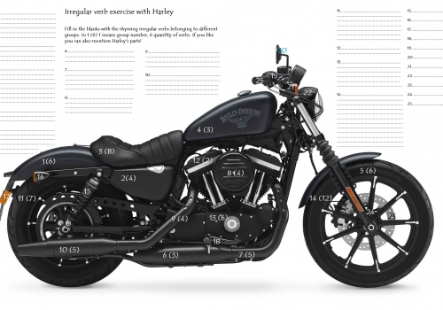 Let's burn the road: irregular verbs and Harley-Davidson